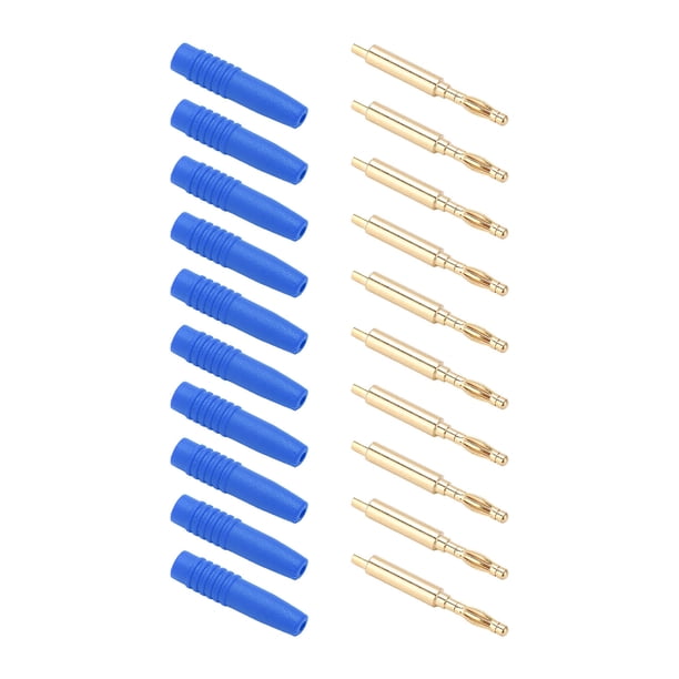 Conector macho tipo banana BuyWeek 10 piezas de conectores de metal dorado para probar conectores