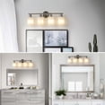 thumbnail image 6 of ACE-LIGHTS,Modern 4-Lights Vanity Bathroom Mirror Light with Frosted White Glass(Bulbs Not Included),Contemporary Wall Sconce for Bathroom,Dressing Room,Bedroom,Living Room(Brushed Nickel), 6 of 10