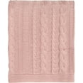 thumbnail image 3 of Delara Organic Cotton Throw Blanket 50x70 inches, GOTS Certified Cable Knitted Throws Blanket for Sofa Couch Bed, Baby Nursery, Lightweight Cozy Warm Decorative Blanket All Season Use, 3 of 5