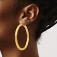 thumbnail image 4 of 14K Yellow Gold Polished 5mm Lightweight Hoop Earrings (60 X 5) Made In Peru tc194l, 4 of 6