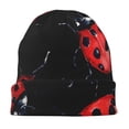 thumbnail image 7 of Naloa Beautiful Red Ladybug Soft Beanie Hat, Knit Beanie Daily Beanie in Fine Knit for Women Men Winter Travel, Outdoor, 7 of 7