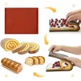 thumbnail image 2 of Aoderda Large Swiss Roll Cake Mat, Flexible Silicone Baking Sheet, 14.17x11 in, Brown-1, 2 of 7