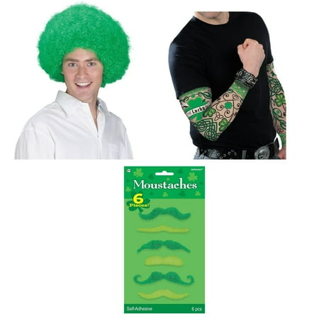 St. Patrick's Day Men's Wig Dress Up Bundle