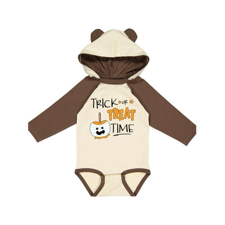

Inktastic Halloween Trick or Treat Time Mummy Candy Apple Gift Baby Boy or Baby Girl Long Sleeve Bodysuit