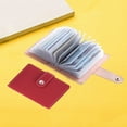 thumbnail image 1 of JUNWELL 26 Card Slots PU Leather Credit Card Storage Bag Unisex Simple Texture Multi-Card Slot Card Bag For Student Multifunction Card Holder For Credit Card ID Window With Money Holder F, 1 of 6