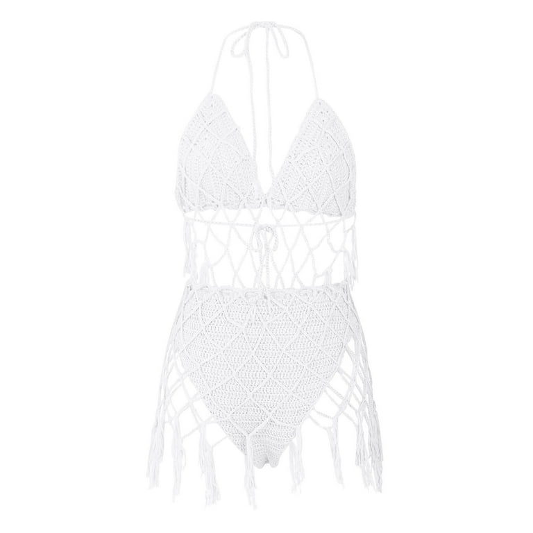 Odeerbi Fringe Bikini for Women Halter Two Pieces Swimsuit