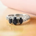 thumbnail image 5 of Sapphire Ring in 925 Sterling Silver Platinum Plating - Promise Birthstone Gemstone Birthday Christmas Gifts - Sapphire Jewelry for Women Size - 7, 5 of 6