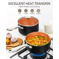 thumbnail image 2 of Nonstick Copper Saucepan Set with Lid, 1+2Qt, 2 of 8