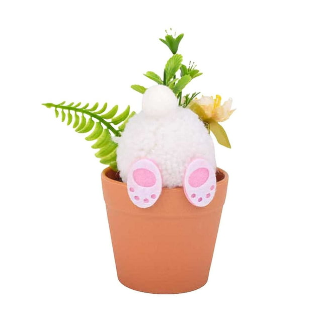 Hearth & Gear Easter Bunny Mini Planter Adorable Rabbit Pot Ideal Tray Ornament For Home Style Christmas Ornament Daughter Elegant Christmas Decorations Bulk Ornament K2so Ornament Sparkly Ornament My