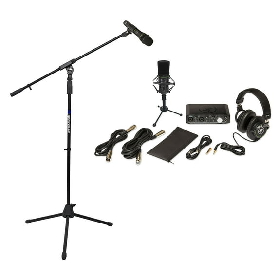 Mackie Producer Bundle Interface+Dynamic+Condenser+Headphones+Tripod Mic Stand
