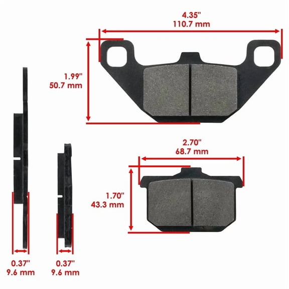 Replacement Front Rear Brake Pads for Kawasaki ZG1000 Concours 1000 1994-2006