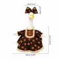 thumbnail image 4 of AuroraX Porch Goose Clothes Set 17 19 inch 23 inch Porch Goose Fall Outfit Sets Pumpkin Print Bow Headwears and Lace Dress Funny Porch Goose Accessories Lawn Garden Decor, 4 of 9
