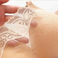 thumbnail image 5 of Penkiiy Women Bras Women's Bra Wire Free Underwear Large Size Thin Cup Lace Sexy Bra Beige Bras, 5 of 8