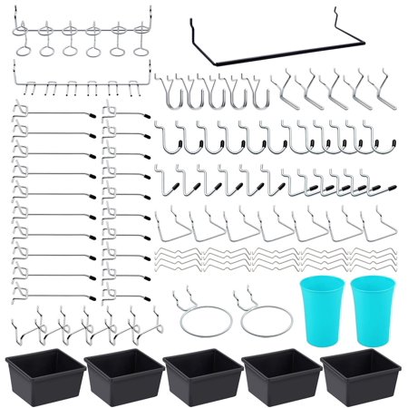 

Pegboard Hooks Peg Board Bins Peg Locks for Organizing Various Tools 167 Pieces