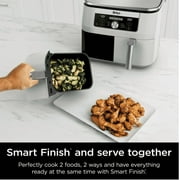 Ninja Foodi 6-in-1, 8 Quart 2-Basket Air Fryer with DualZone Technology -White