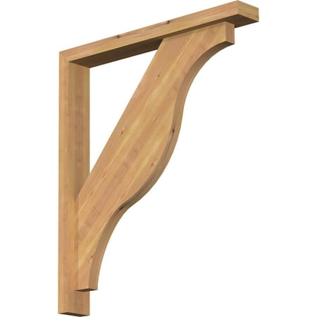 

Ekena Millwork 3 1/2 W x 26 D x 30 H Funston Block Smooth Bracket w/ Offset Brace Western Red Cedar