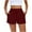Wine, variant on Cotton Shorts Summer Casual Soft Lounge Short Pants for Women with Pockets Drawstring Elastic Waist Sweatshorts (S, Army Green)