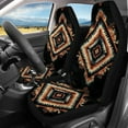 thumbnail image 2 of Pzuqiu Boho Geometric Style Car Seat Covers Set Black – Breathable Full Wrapping Edge Seat Covers, Fashion Easy to Install with Anti-Slip Full Backrest, for Cars Truck Universal Fit Set, 2 of 7