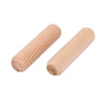 thumbnail image 2 of Crafts Woodworking Round Fluted Wood Wooden Craft Dowel Pins 10mm x 40mm 50Pcs, 2 of 6