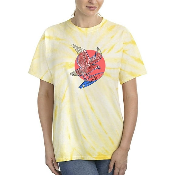 Eagle And Surfboard Art Tie Dye Cyclone Women -Image by Shutterstock, Female Medium