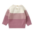 thumbnail image 2 of Baby Girls Boys Sweater Infant Toddler Knitted Pullover Top Warm Cute Fox Stitching Color Long Sleeve Clothes 6-24M/3T, 2 of 8