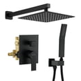 thumbnail image 1 of Boyel Living 10 in Wall Mount Shower System Rainfall Shower Head with Handheld Shower,Dual Spray Patterns Bathroom Shower Heads Luxury Shower Combo Set Matte Black, 1 of 1