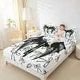 thumbnail image 4 of Feelyou Magic Angel Wings Twin Sheet Sets for Girl, Cartoon Princess Bowknot Twin Fitted Sheet, Fairy Tale Theme Flat Sheet, Super Cozy Room Decor, 3 Pieces, 4 of 7