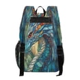 thumbnail image 3 of PVC Transparent Backpack Stylish & Durable Clear Backpack Perfect for School, Travel and Outings Stained Glass Dragon, 3 of 7