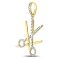 thumbnail image 2 of Mia Diamonds 10kt Yellow Gold Mens Round Diamond Barber Scissors Charm Pendant 1/2 Cttw, 2 of 2