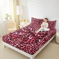 thumbnail image 4 of jejeloiu Kawaii Girls Bowtie Bed Sheets,Leopard Print Bow King Sheets,Pink Bow Knot Sheet Set For Kids,Breathable Home Decor,4 Pieces, 4 of 7