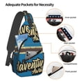 thumbnail image 3 of Lsque Adventure Awaits Pattern Cross Chest Bag Diagonally – Premium Durable Front Chest Sling with Adjustable Padded Strap, High-Capacity Storage, 3 of 8