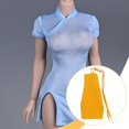 thumbnail image 1 of Vestido de mujer a escala 1:6, informal, elegante, minivestido para muñeca, falda corta, disfraz para crear tus propias muñecas, figura de acción de Amarillo, 1 of 10