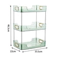 thumbnail image 3 of GROWTH TANK Cosmetic Desk Rack, Bathroom Organizer, Decorated Tray, Cosmetic Perfume Storage Green Color 3 Tier, 3 of 9