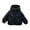 Black, variant on Boys Girls Solid Color Raincoat Waterproof Coats with Hooded Rain Jacket Windbreaker Kids Lightweight Puffer Coat Warm Padded Jacket