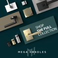 thumbnail image 2 of MEGA HANDLES Passage I Bouton de Porte Noir pour Couloir, Garde-Robe et Salle de Bain I Conception Réversible Robuste I Convient à Toutes les Tailles de Porte Standard I Vis Incluses, 2 of 9