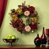 Nearly Natural Autumn Hydrangea Peony Wreath