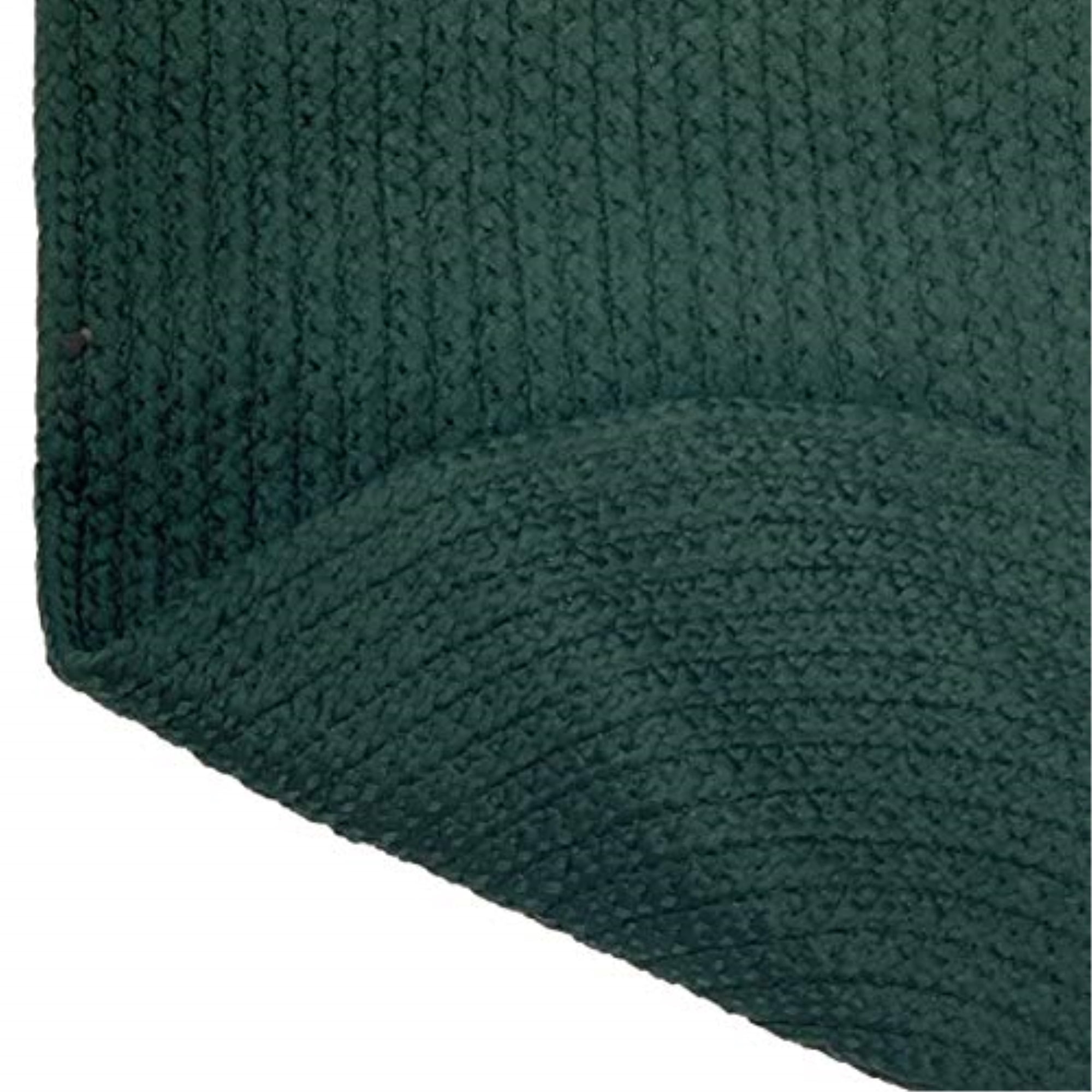 Better Trends 7.3' x 9.3' Oval Braided Rug 100% Polypropylene Durable & Stain Resistant Reversible Indoor Area Utility Rug Alpine Solid Collection - (Hunter Solid)