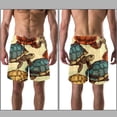 thumbnail image 3 of luoweisi Men's Beach Shorts Quick Dry Swim Trunks with Mesh Lining Sea Turtle M, 3 of 5