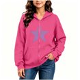 thumbnail image 6 of Vmberlty Kids Zip Up Hoodies Girl's Winter Small Print Fleece Lined Long Sleeve Hooded Zipper Sweatshirt Coats for 5-14 Years, 6 of 7