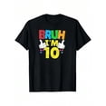 thumbnail image 2 of MAWOTEA Bruh I'm 10 Letter Print Summer Graphic T-shirts for Outdoor Sports and Daily Wearing, Young Girls T-Shirts, Ideal Birthday Gift Size from 3-13Y, 2 of 5