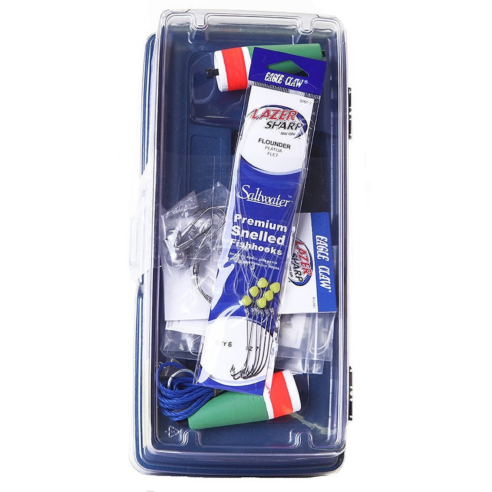 Eagle Claw Lazer Sharp Go Fish Tackle Box Kit with Assorted Tackle