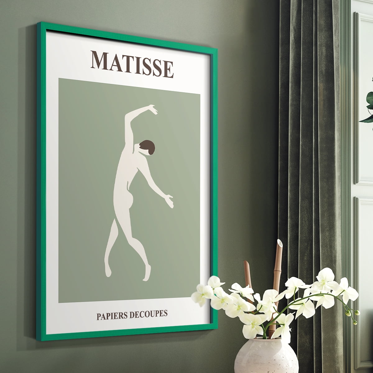 Matisse CXII Framed Print in Green Solid Wood 8 x 10 Framed Print