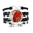 thumbnail image 1 of Red Maple Nature Picture Bracelet Love Accessory Twisted Leather Knitting Rope Wristband, 1 of 3