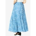 thumbnail image 2 of Jessica London Women's Plus Size Elastic Waist Cotton Flowing Maxi Crinkled Skirt, 2 of 4