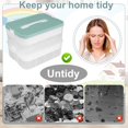 thumbnail image 5 of Reusable Child Toy Containers Large Capacity Building Blocks Containers Stackable Toy Organizer Box with Adjustable Compartments for Building Brick Dolls Toys(olive green  2 Layer）, 5 of 5