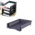 thumbnail image 2 of Stackable Desktop File Organizer, Laminated Plastic Document Tray for Home And Office, Letter-Size Paper Storage for Bills, Reports, And Important Documents Eactix, 2 of 8