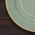 thumbnail image 5 of Balsa Circle 25 Sage Green 13" Round Disposable Paper Charger Plates Metallic Trim Party Tableware, 5 of 8