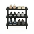 thumbnail image 3 of Furinno Turn-N-Tube 23-Inch 3-Tier Freestanding Shoe Rack Storage Organizer, Espresso/Black, 3 of 6