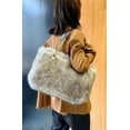 thumbnail image 2 of CoCopeaunt Fashion Fuzzy Tote Handbag for Women Girls Soft Wool Feel Large Shoulder Bag Chain Strap, 2 of 3
