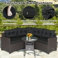 thumbnail image 5 of Costway 5 Piece Pe Rattan Outdoor Patio Bar Set, Brown/Black, 5 of 11